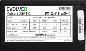 EVOLVEO zdroj 500W ATX, tichý, bulk