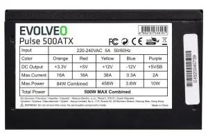 EVOLVEO zdroj 500W ATX, tichý, bulk