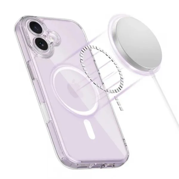 Tech-Protect MagPeak MagSafe CC kryt na iPhone 17, priesvitný