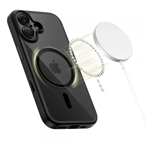 Tech-Protect MagPeak MagSafe CC kryt na iPhone 17, čierny