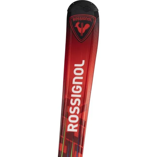 Rossignol HERO JR 130-150 XPRESS JR + XPRESS 7 GW Juniorské zjazdové lyže, červená, veľkosť