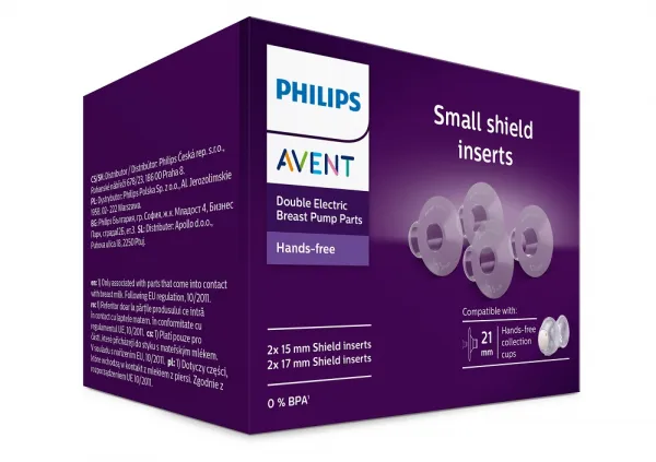 Philips Avent Hands-Free Premium Plus SCF554/11 nadstavce na bradavky 15mm/17mm 4 ks
