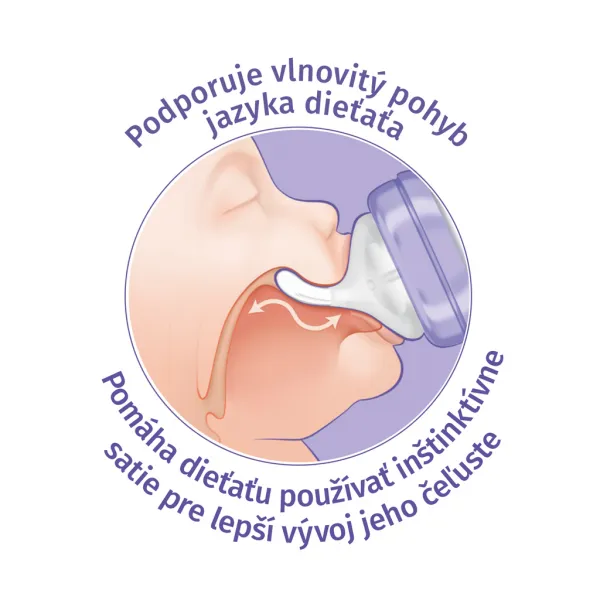 LANSINOH Cumlík na fľašu dojčenskú NaturalWave pomalý prietok, S, 2 ks