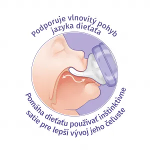 LANSINOH Cumlík na fľašu dojčenskú NaturalWave pomalý prietok, S, 2 ks