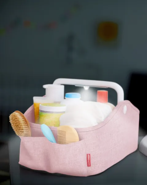 SKIP HOP Organizér s osvetlením na hygienické potreby Pink