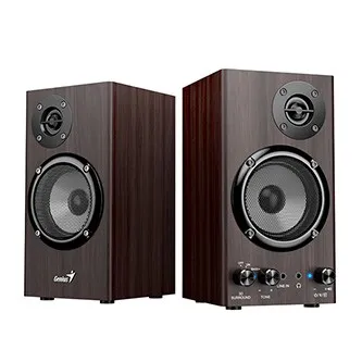 Genius reproduktory SP-HF520BT, 20W, hnědý, dřevěné, AUX/Bluetooth 5.3