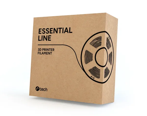 C-TECH Tisková struna (filament) ESSENTIAL LINE, PLA, šedá, 1,75mm, 1kg