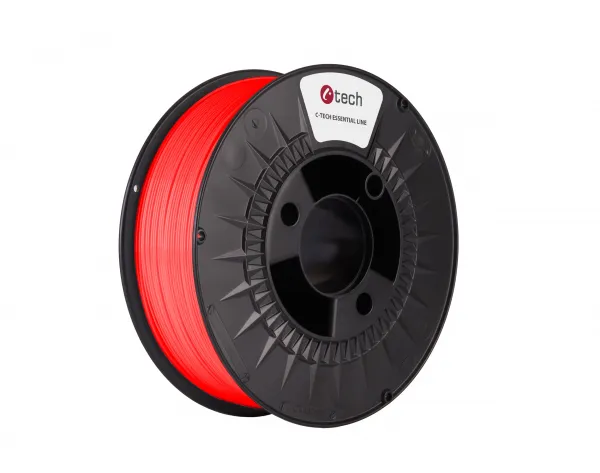 C-TECH Tisková struna (filament) ESSENTIAL LINE, PETG, červená, 1,75mm, 1kg