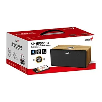 Genius reproduktor SP-HF505BT, 20W, hnědé, dřevěné