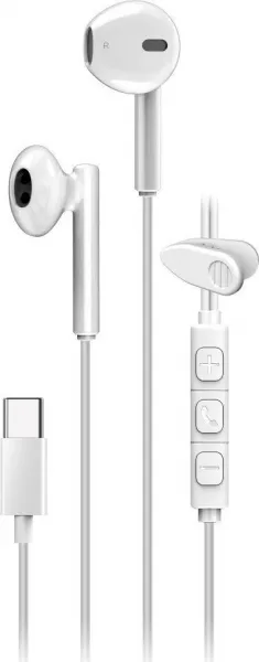 GENIUS Sluchátka HS-M366, mikrofon, USB-C, bílá