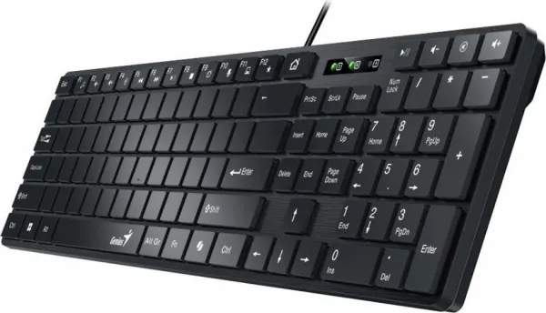 GENIUS Klávesnice Slimstar K500 Education, Bez písmen, Drátová USB, černá