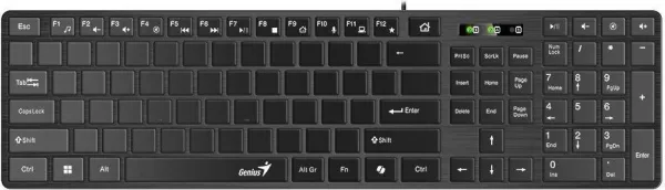 GENIUS Klávesnice Slimstar K500 Education, Bez písmen, Drátová USB, černá
