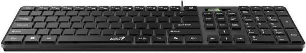 GENIUS Klávesnice Slimstar K500 Education, Bez písmen, Drátová USB, černá