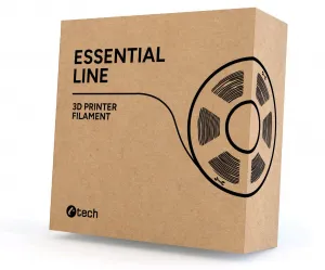 C-TECH Tisková struna (filament) ESSENTIAL LINE, PLA, šedá, 1,75mm, 1kg
