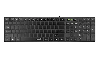 GENIUS Klávesnice Slimstar K500 Education, Bez písmen, Drátová USB, černá