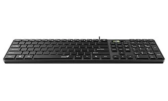 GENIUS Klávesnice Slimstar K500 Education, Bez písmen, Drátová USB, černá