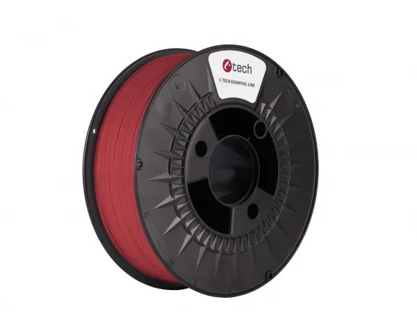 C-TECH Tisková struna (filament) ESSENTIAL LINE, PETG, červená, 1,75mm, 1kg