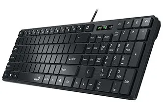 GENIUS Klávesnice Slimstar K500 Education, Bez písmen, Drátová USB, černá