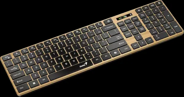 GENIUS Klávesnice Slimstar 7250BT, membránová, bezdrátová, béžová-černá