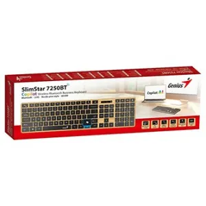GENIUS Klávesnice Slimstar 7250BT, membránová, bezdrátová, béžová-černá