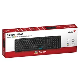 Genius Slimstar M200 Copilot klávesnice drátová (USB) CZ/SK, černá