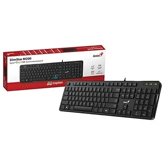 Genius Slimstar M200 Copilot klávesnice drátová (USB) CZ/SK, černá