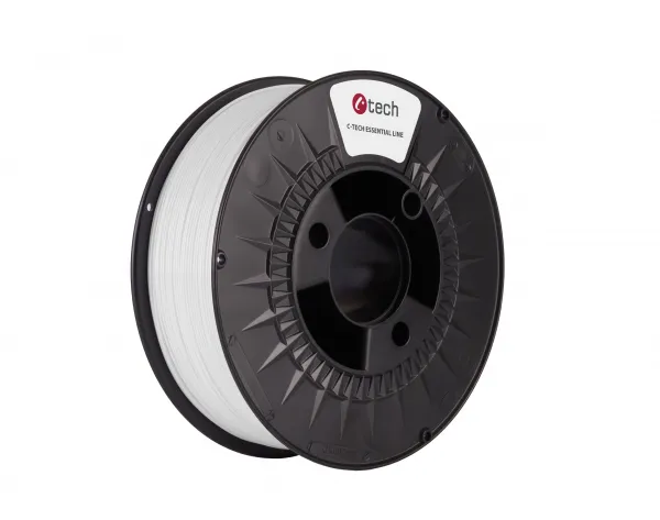 C-TECH Tisková struna (filament) ESSENTIAL LINE, PETG, bílá, 1,75mm, 1kg