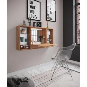VCM Toaletní stolek se zrcadlem Teala, dub medový