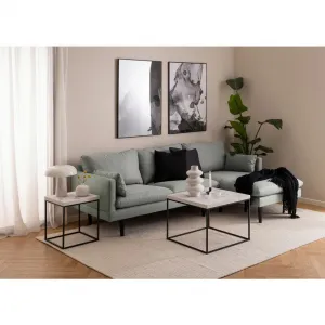 Actona Konferenční stolek Barossa 60 cm bílý mramor/černý