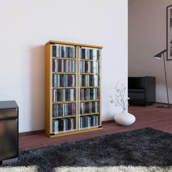 Regál na CD GALERIE š: 60cm buk