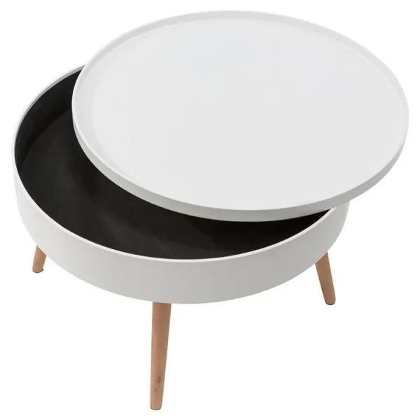 Okrúhlykonferenčnýstolíksúložnýmpriestorom60cm 45758 biela