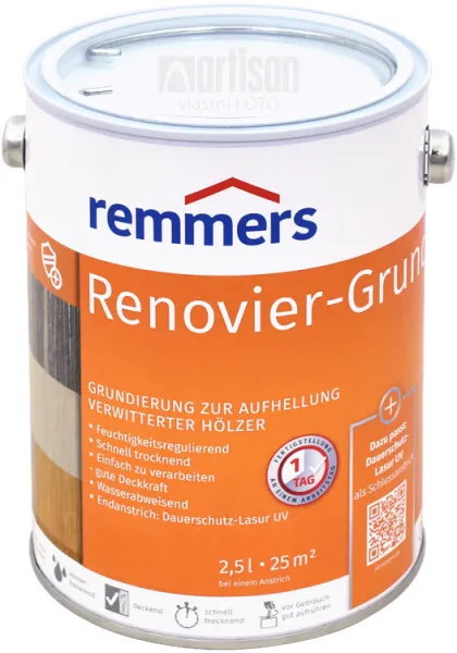 REMMERS RENOVIER-GRUND - Renovačný základ na drevo REM - fichte 2,5 L