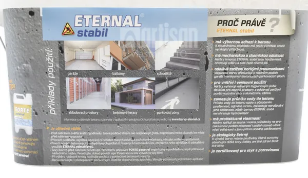 AUSTIS ETERNAL STABIL - Farba na betónové podlahy (01 - biela, 5 kg)