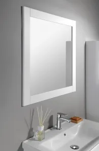 AQUALINE - FAVOLO zrkadlo v ráme 80x80cm, biela mat FV080