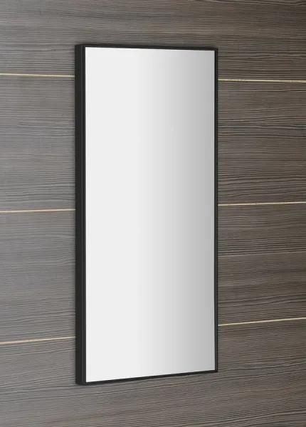 Arowana zrkadlo v ráme 350x900mm, čierna mat AWB3590