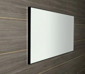 Arowana zrkadlo v ráme 1200x600mm, čierna mat AWB1260