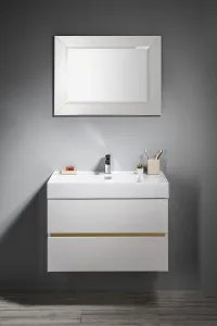 ARAK zrkadlo s lištami a fazetou 60x80cm AR060
