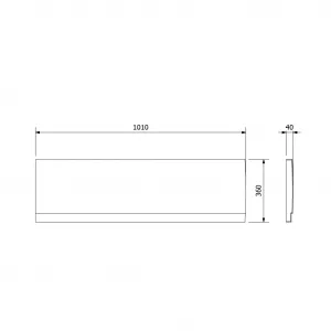 POLYSAN - DEEP PLAIN panel čelný, ľavý, 100x36cm 83626