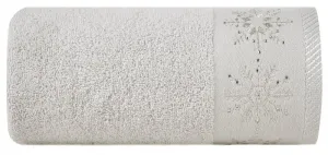 ArtFir Vianočná osuška JOY 03 | strieborná 70 x 140 cm