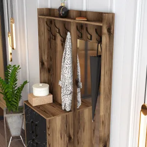 Predsieňová stena Berlin BC - Walnut, Black Marble
