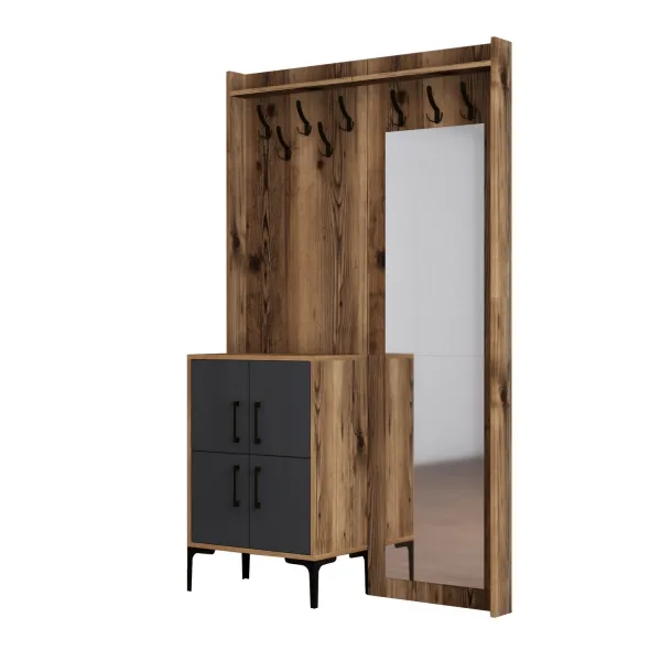 Predsieňová stena Berlin BC - Walnut, Anthracite