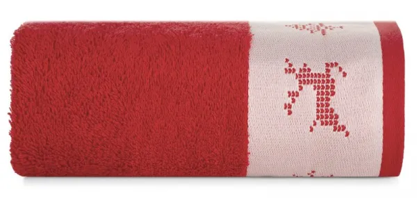 ArtFir Vianočná osuška NOEL 02 | červená 70 x 140 cm