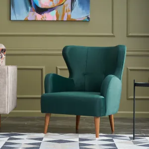 Kreslo ušiak Karina - Petrol Green