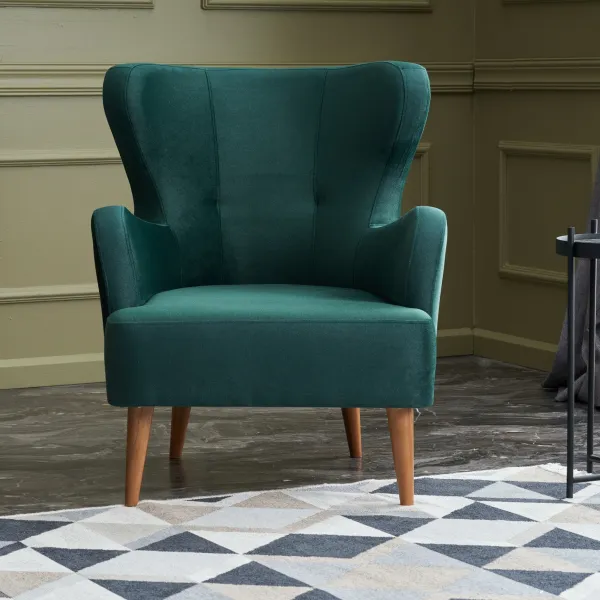 Kreslo ušiak Karina - Petrol Green
