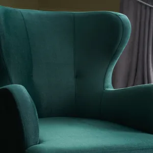 Kreslo ušiak Karina - Petrol Green