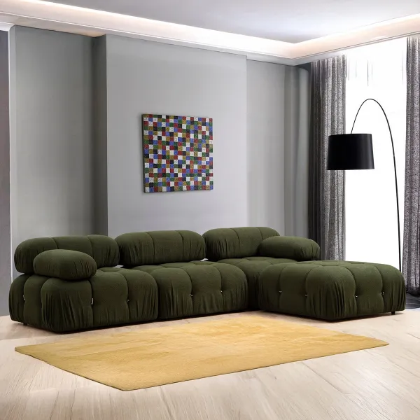 Taburetka Bubble Pouffe - Green