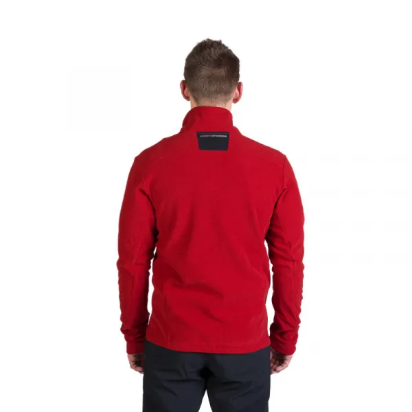 Pánska zateplená turistická mikina so zipsom NORTHFINDER LUDOVICO-307darkred