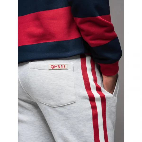 Pánske tepláky OMBRE Pants OM-PASK-0258 V-1ight greyelange