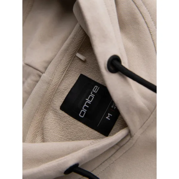 Pánsky sveter OMBRE Sweatshirt OM-SSNZ-0225 V-2 beige