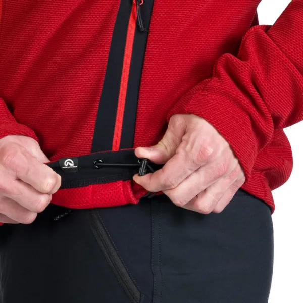 Pánska zateplená turistická mikina so zipsom NORTHFINDER LUDOVICO-307darkred